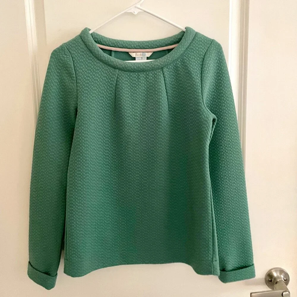 Boden Women's Long Sleeve Green Shirt, US 2 - Picture 1 of 9